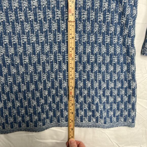 Bobbie Brooks Women’s Sweater Size XL X-Large Blue White Coastal Button Collar - Picture 3 of 7